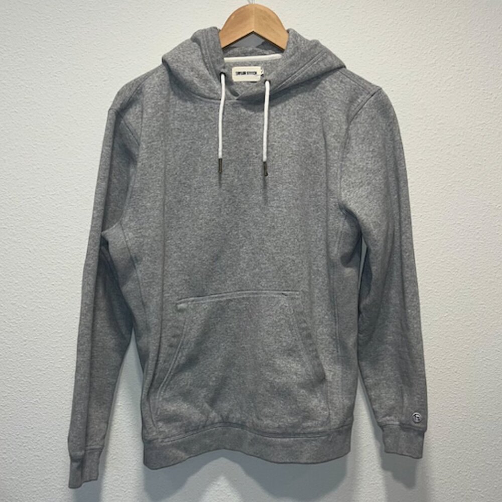 Taylor Stitch Heavy Bag Hoodie in Heather Grey Fleece - S - 38